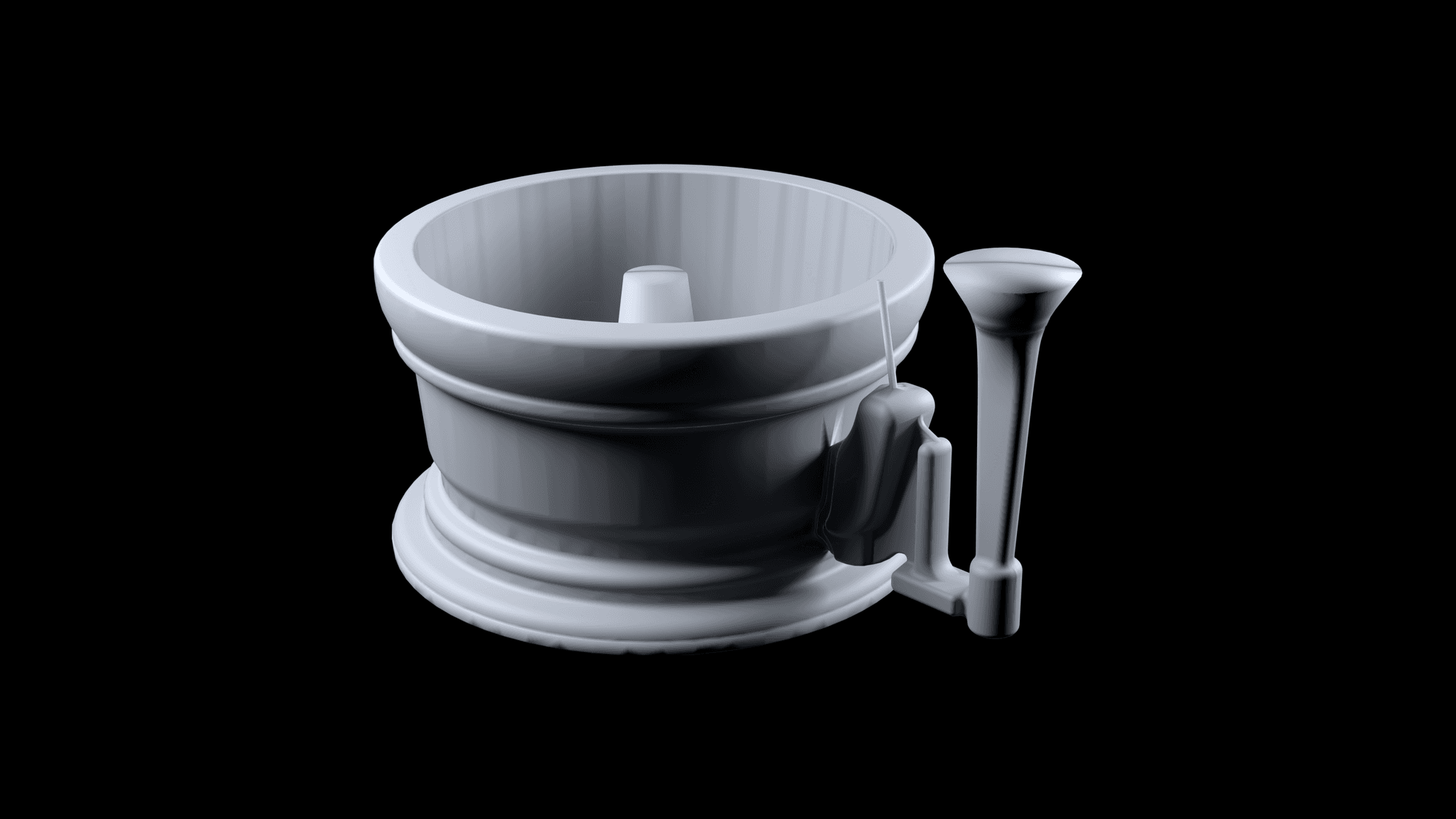 Wheel-hub casting geometry as delivered, including sprue, runner and central riser